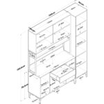 Rani JE134 Çok Amaçlı Dolap 10 Kapaklı 1 Çekmeceli Kiler Mutfak Dolabı Beyaz - Görsel 2