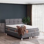 Setay Baza Gümüş İkili Set Tek Kişilik Baza Başlık - Antrasit