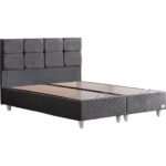 Setay Baza Gümüş İkili Set Tek Kişilik Baza Başlık - Antrasit - Görsel 5