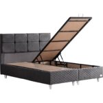 Setay Gümüş Tek Kişilik Baza Başlık Real Pedli Yatak Seti - Antrasit - Görsel 4