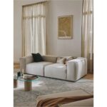 Edsy Home Mira 2 Modüler Ikili Koltuk (Krem) Keten Kumaş - Görsel 2