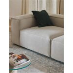 Edsy Home Mira 2 Modüler Ikili Koltuk (Krem) Keten Kumaş - Görsel 3