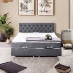 Setay Eylül İkili Set Çift Kişilik Baza Başlık- Gri - Görsel 2