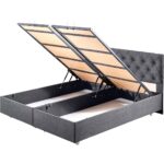 Setay Eylül İkili Set Çift Kişilik Baza Başlık- Gri - Görsel 5