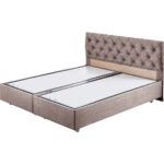 Setay Eylül Çift Kişilik Baza Başlık Letto Yatak Seti - Kahverengi - Görsel 3