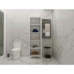 MasifMarket Harput Beyaz Çok Amaçlı Tek Kapaklı Dolap - Görsel 4