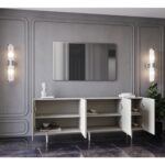 Enwood Capella KUMTAŞI RENGİ Mdf 5 Kapaklı Raflı 180 Lik Konsol - Görsel 3