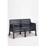 Mobetto Lara Mindersiz / 2 1 1 S Bahçe Takımı Balkon - Bahçe - Teras Mobilyası / Antrasit - Görsel 2