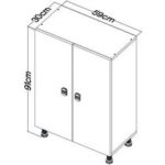 Melo 4 Gözlü 2 Kapaklı Çok Amaçlı Dolap Ayakkabılık Kiler Dolabı - Görsel 5