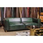 Koçaklar Home Living Prisma Üçlü Deri Modern Kanepe Yeşil - Görsel 2