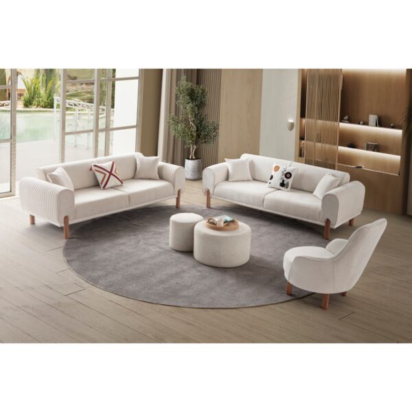 Edsy Home Armoni 3+3+1+1 Koltuk Takımı  Krem