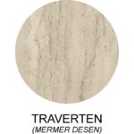 Cool Home Vera 3'lü Zigon Sehpa Servis Sehpası Traverten - Görsel 3