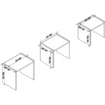 Cool Home Vera 3'lü Zigon Sehpa Servis Sehpası Traverten - Görsel 4