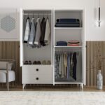 İmbaş Opal 4 Kapaklı 2 Çekmeceli Gardırop - Görsel 3