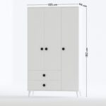 İmbaş Opal 3 Kapaklı 2 Çekmeceli Gardırop - Görsel 4