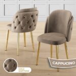 Canisa Rigel Serisi 80x130 Lak Panel Siyah Mermer Desen Masa Takımı Gold Ayaklı 4 Sandalye - Görsel 4