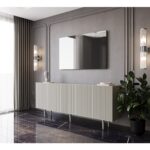 Enwood Capella KUMTAŞI RENGİ Mdf 5 Kapaklı Raflı 180 Lik Konsol - Görsel 2