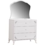 Setay Şifonyer, Inci Gümüş Aynalı 3 Çekmeceli Şifonyer