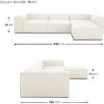 Edsy Home Mira Relax Krem Renk Köşe Koltuk - Görsel 3