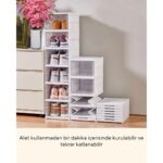 Terracy Home Garden 6 Raflı Çok Amaçlı Katlanabilir Dolap, Ayakkabılık ve Raf - Görsel 2