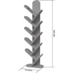 Gold Falez Kitaplık 10 Raflı Dekoratif Bölmeli Ev Ofis Çok Amaçlı Ceviz - Görsel 5