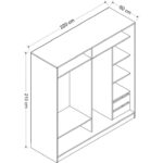Minar Kale210 2k Sürgülü Dlp 220 Cm Dore Dore Royalmermer - Görsel 5