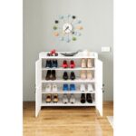 Aeka AE-3060 Forum Beyaz 4 Kapaklı, 4 Raflı, Ayakkabılık, Çok Amaçlı Dolap, Kahve Köşesi, Balkon, Banyo, - Görsel 2