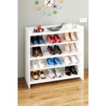 Aeka AE-3060 Forum Beyaz 4 Kapaklı, 4 Raflı, Ayakkabılık, Çok Amaçlı Dolap, Kahve Köşesi, Balkon, Banyo, - Görsel 5