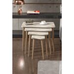 Gold Falez Zigon Sehpa Ahşap 4'lü Efes Kr