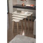 Gold Falez Zigon Sehpa Ahşap 4'lü Efes Kr - Görsel 3