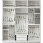 GuneyStore  Ücretsiz Montaj -%100 MDF Sport 6 Kapaklı Yüklüklü - Beyaz Gardırop - MDF Dolap - Elbise Dolabı - Görsel 5