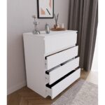 Neptün 4 Çekmeceli Şifonyer Beyaz