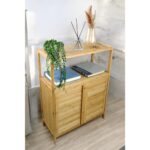 Digithome Bambu Çift Kapaklı 2 Raflı Çok Amaçlı  Düzenleyici Organizer Yatay Dolap Jw-26720 - Görsel 2