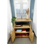 Digithome Bambu Çift Kapaklı 2 Raflı Çok Amaçlı  Düzenleyici Organizer Yatay Dolap Jw-26720 - Görsel 3