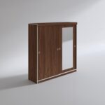 Kenzlife gardırop sürgülü kapaklı kapılı 180 papatya cvz aynalı gardolap dolap