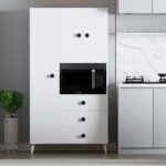 İmbaş Çok Amaçlı Mutfak Mikrodalga Fırın Dolabı Beyaz