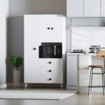 İmbaş Çok Amaçlı Mutfak Mikrodalga Fırın Dolabı Beyaz - Görsel 2