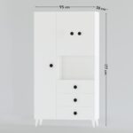 İmbaş Çok Amaçlı Mutfak Mikrodalga Fırın Dolabı Beyaz - Görsel 4