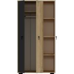 Cantek Dizayn ARYACT(C) 3 KAPAKLI GARDIROP ve ÇOK AMAÇLI DOLAP SAFİRMEŞE-ANTRASİT-BEYAZ - Görsel 3