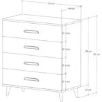 Imbaş Mobilya Inci 4 Çekmeceli Şifonyer - Görsel 4