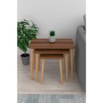 Napoli 3'lü Zigon Sehpa Ceviz - Görsel 2