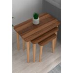 Napoli 3'lü Zigon Sehpa Ceviz - Görsel 3