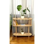 Peka Ahşap Ayaklı Dresuar Dekoratif Raflı Kahve Köşesi Konsol Modern Çok Amaçlı Raf - Görsel 2