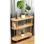 Peka Ahşap Ayaklı Dresuar Dekoratif Raflı Kahve Köşesi Konsol Modern Çok Amaçlı Raf - Görsel 3