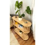 Peka Ahşap Ayaklı Dresuar Dekoratif Raflı Kahve Köşesi Konsol Modern Çok Amaçlı Raf - Görsel 4