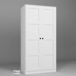 Midoser Lucas 4 Kapaklı 10 Raflı Elbise Dolabı - Gardırop Seti - Görsel 4