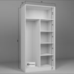 Midoser Lucas 4 Kapaklı 10 Raflı Elbise Dolabı - Gardırop Seti - Görsel 5