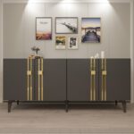 Demonte Decor Bahardd (KB150) Konsol Antrasit-Altın