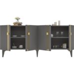 Demonte Decor Bahardd (KB150) Konsol Antrasit-Altın - Görsel 2