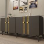 Demonte Decor Bahardd (KB150) Konsol Antrasit-Altın - Görsel 4